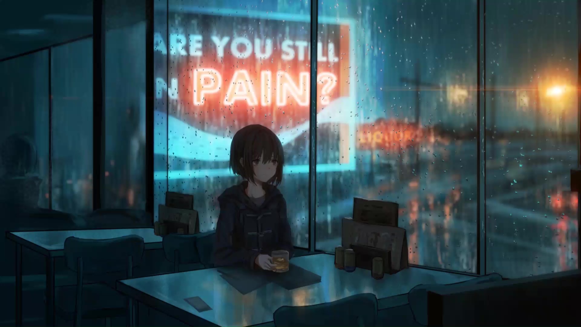 Fantastis Anime Rain Anime Rainy City HD wallpaper  Pxfuel