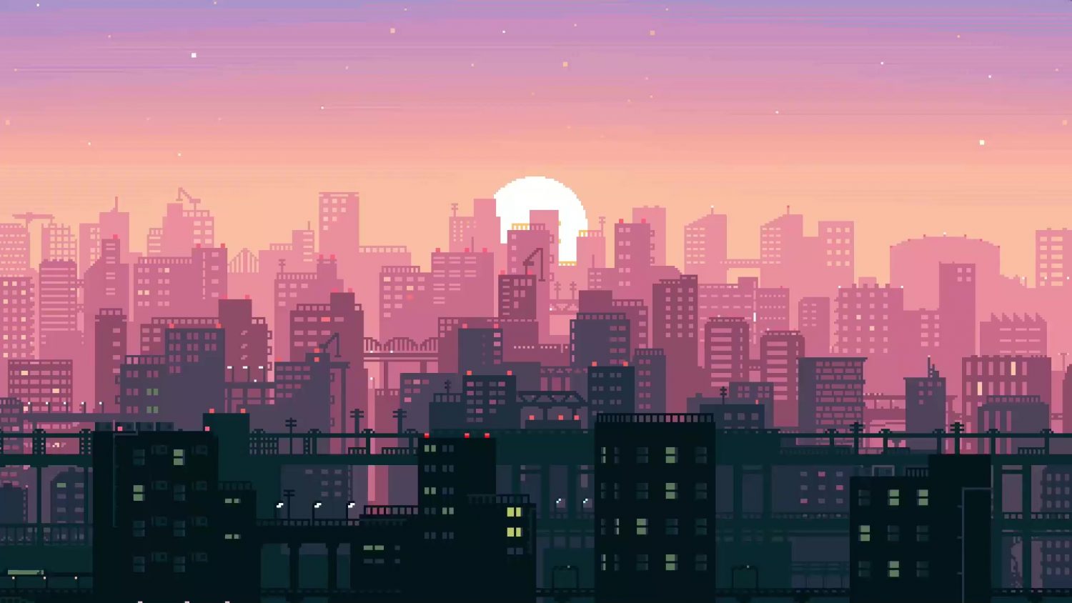 Pixel City Live Wallpaper WallpaperWaifu