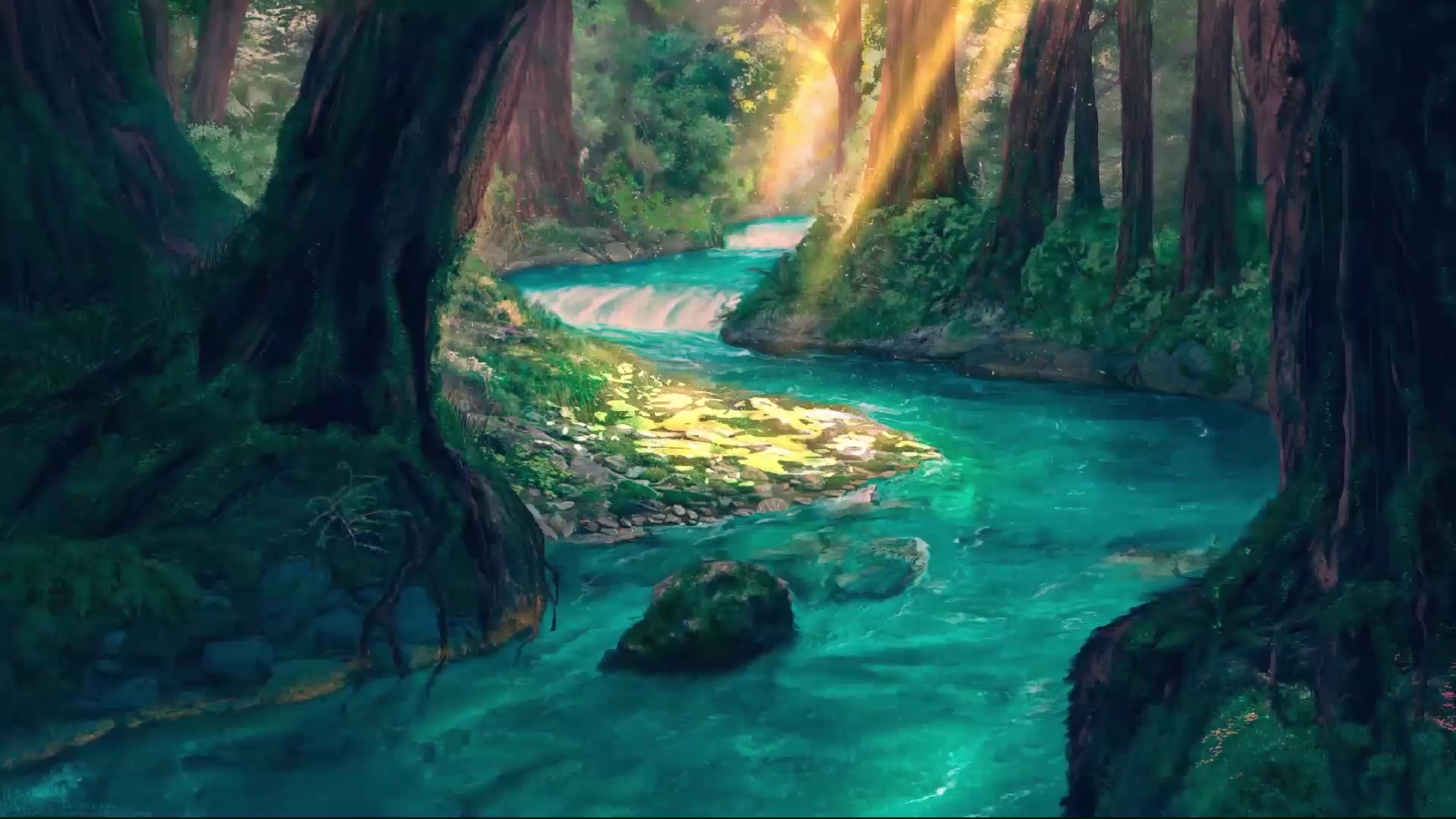 Fantasy Forest River Live Wallpaper - WallpaperWaifu