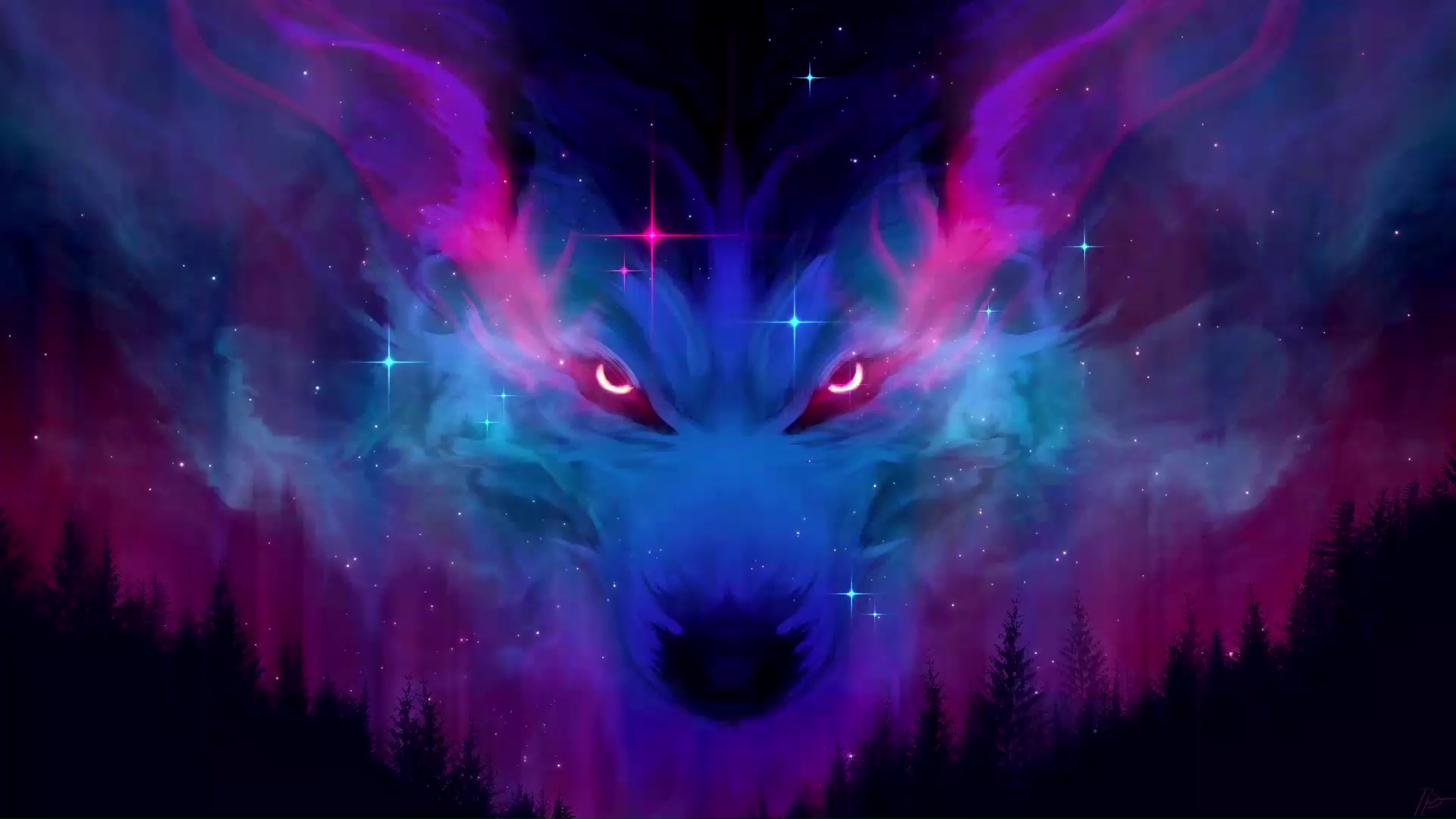 Cosmic Wolf Live Wallpaper Wallpaperwaifu