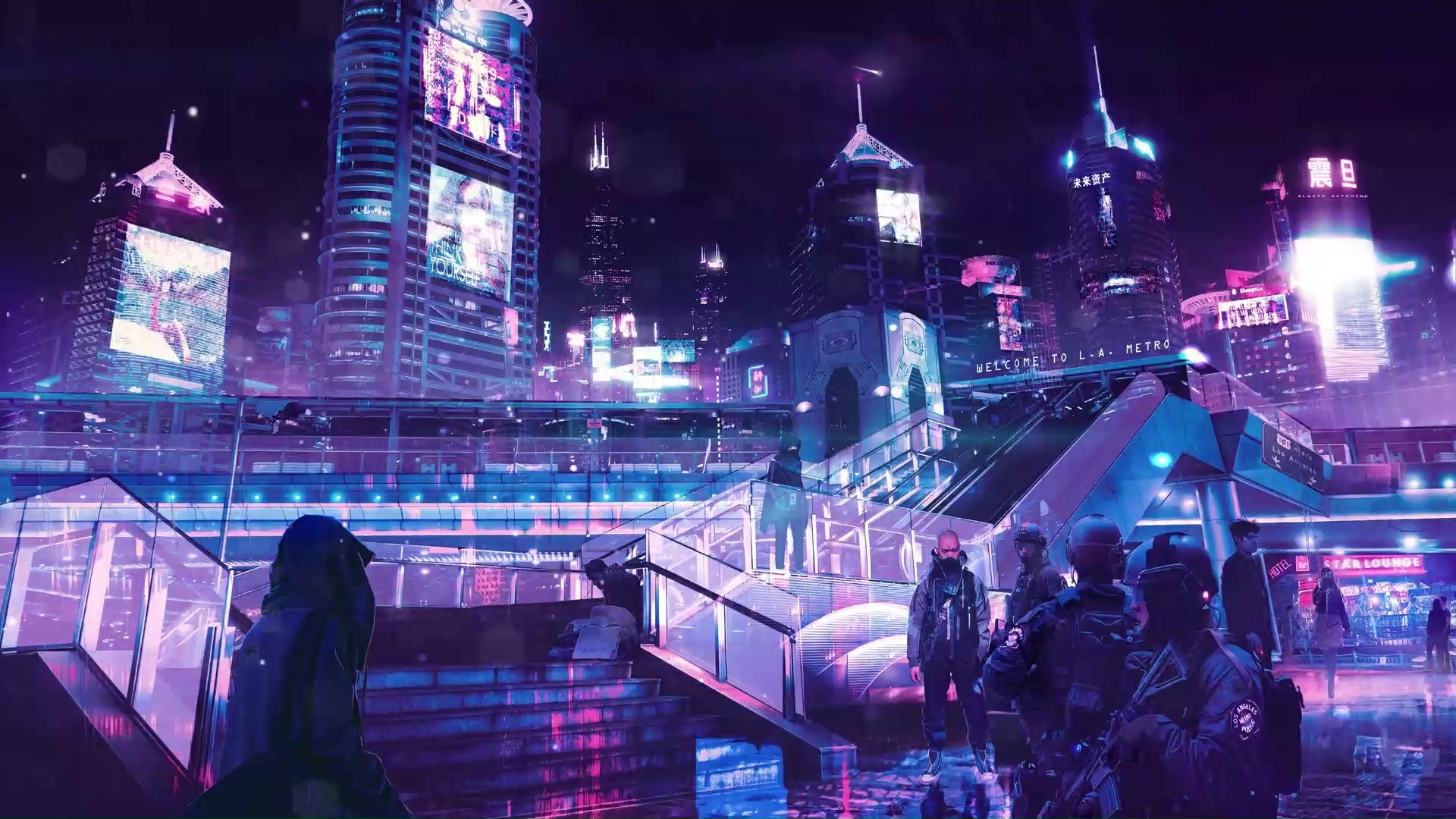 Cyberpunk City Live Wallpaper - WallpaperWaifu