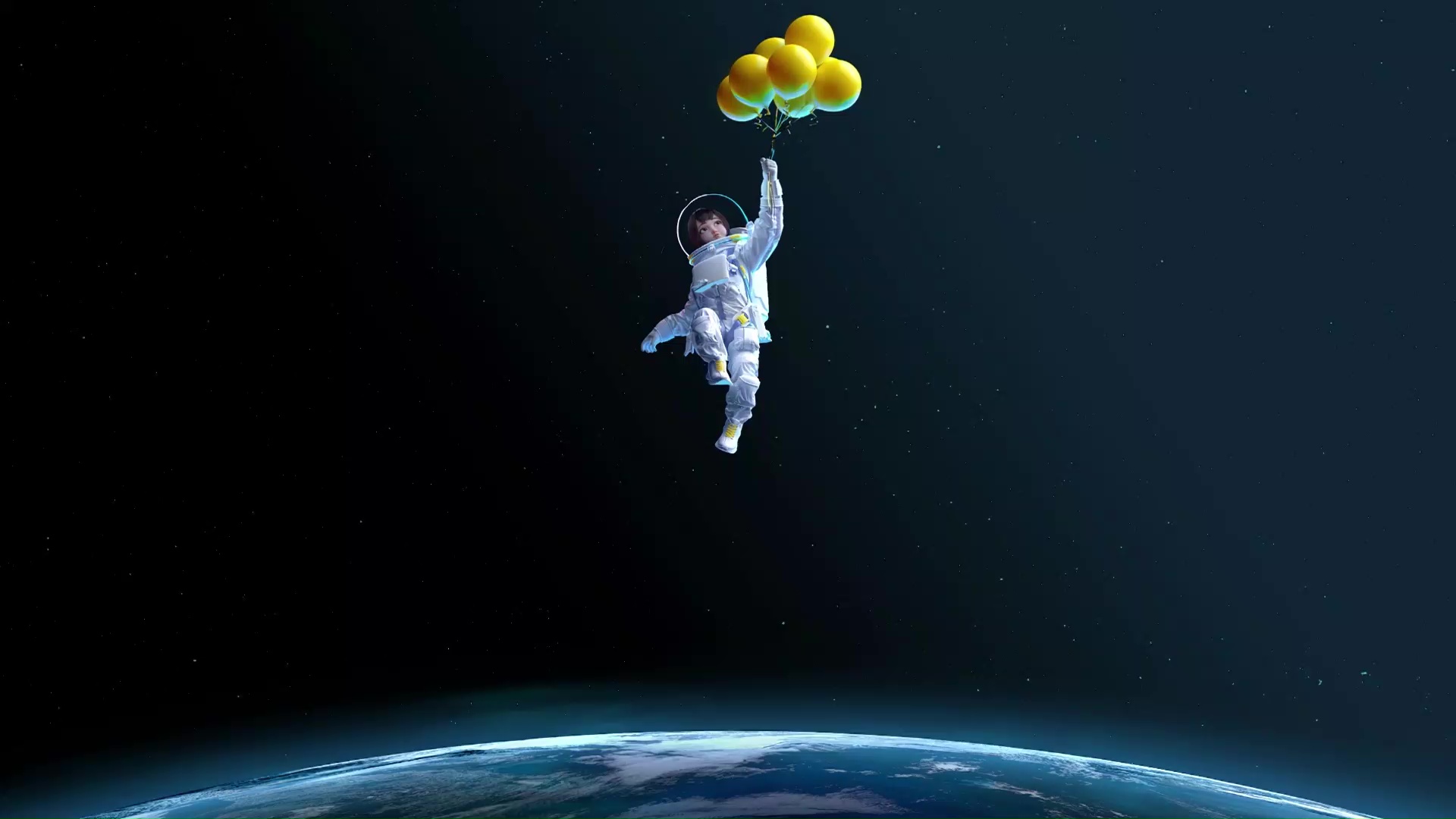 Astronaut Holding Balloons Live Wallpaper - WallpaperWaifu