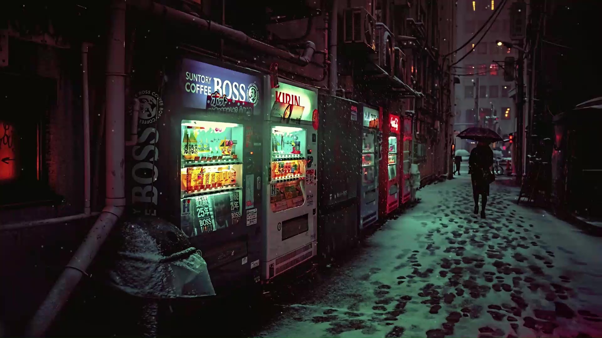 Winter Night Walks In Japan Live Wallpaper - WallpaperWaifu