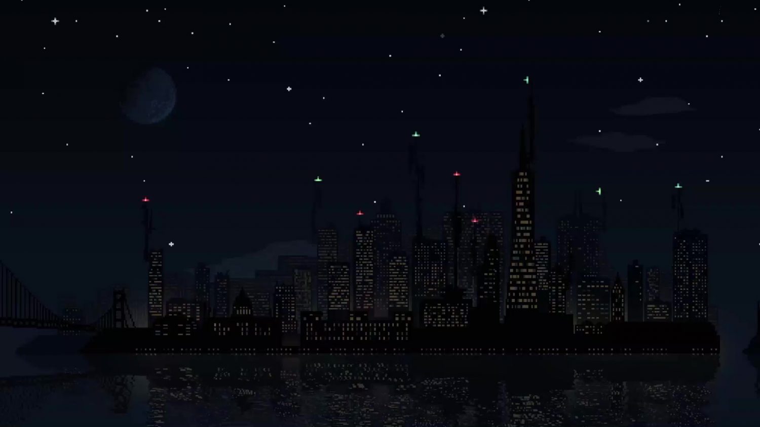 Midnight City Pixel Live Wallpaper WallpaperWaifu