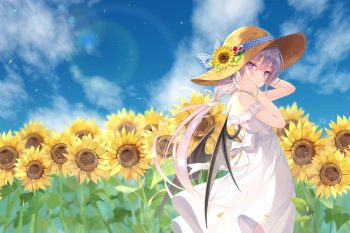 Beautiful-anime-girl-with-sunflowers-thumb