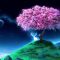 Cherry Blossom Tree With Deer Live Wallpaper