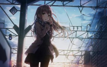 Anime-girl-railway-station-in-the-snow-thumb