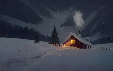 Cabin-fireworks-snow-thumb