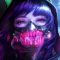 Cyber Neon Mask Girl Live Wallpaper