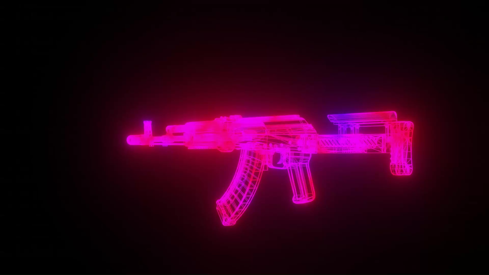 Glowing Neon AK-47 Live Wallpaper - WallpaperWaifu