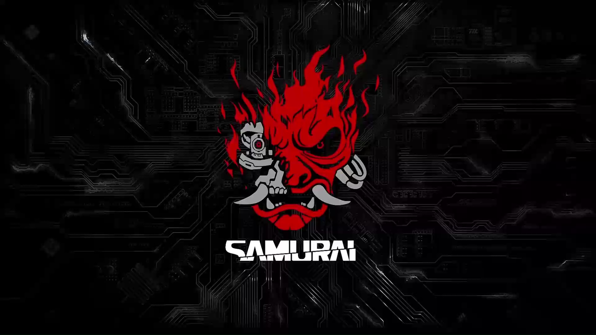 Samurai Logo Cyberpunk 2077 Live Wallpaper - WallpaperWaifu