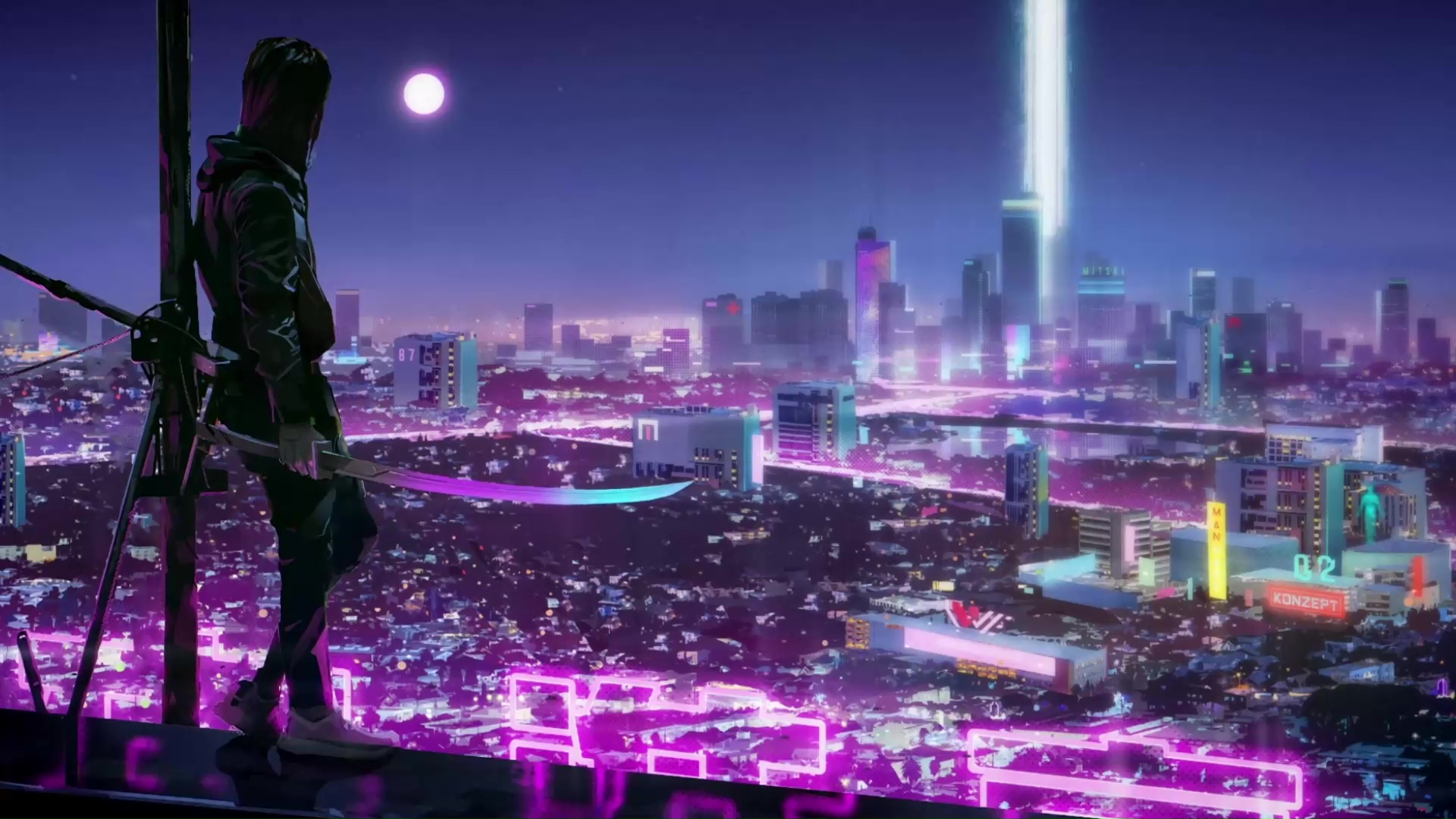 Cyberpunk Neon Lights Night City - Live Desktop Wallpapers