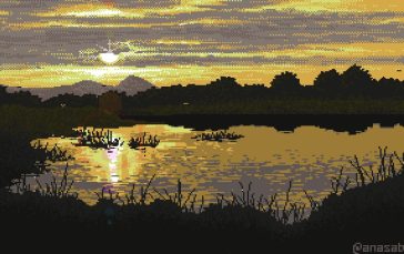 Sunset-on-the-lake-pixel-thumb