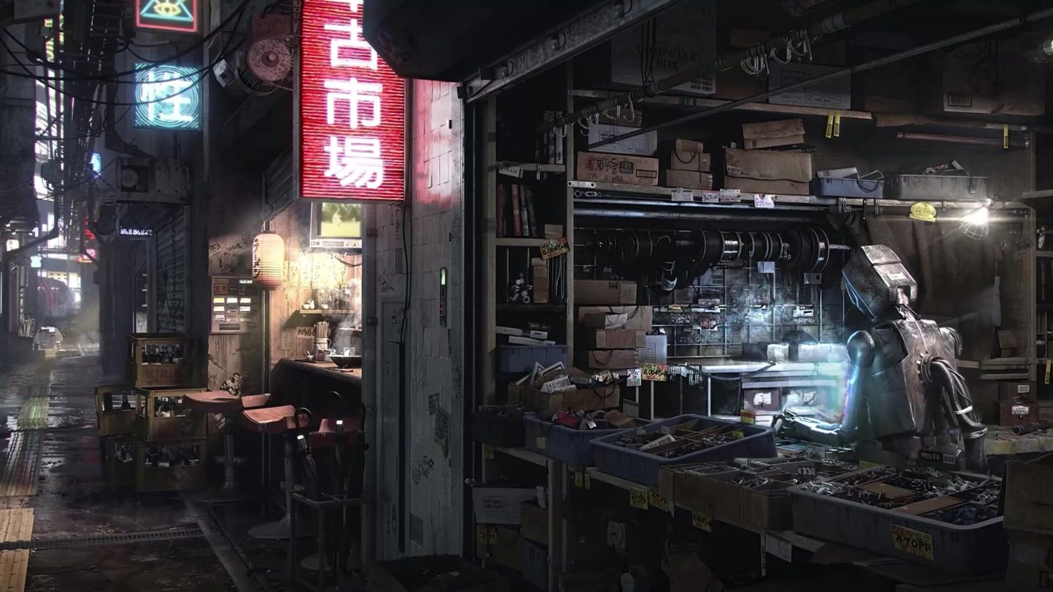 V's Apartment Cyberpunk 2077 Live Wallpaper - WallpaperWaifu