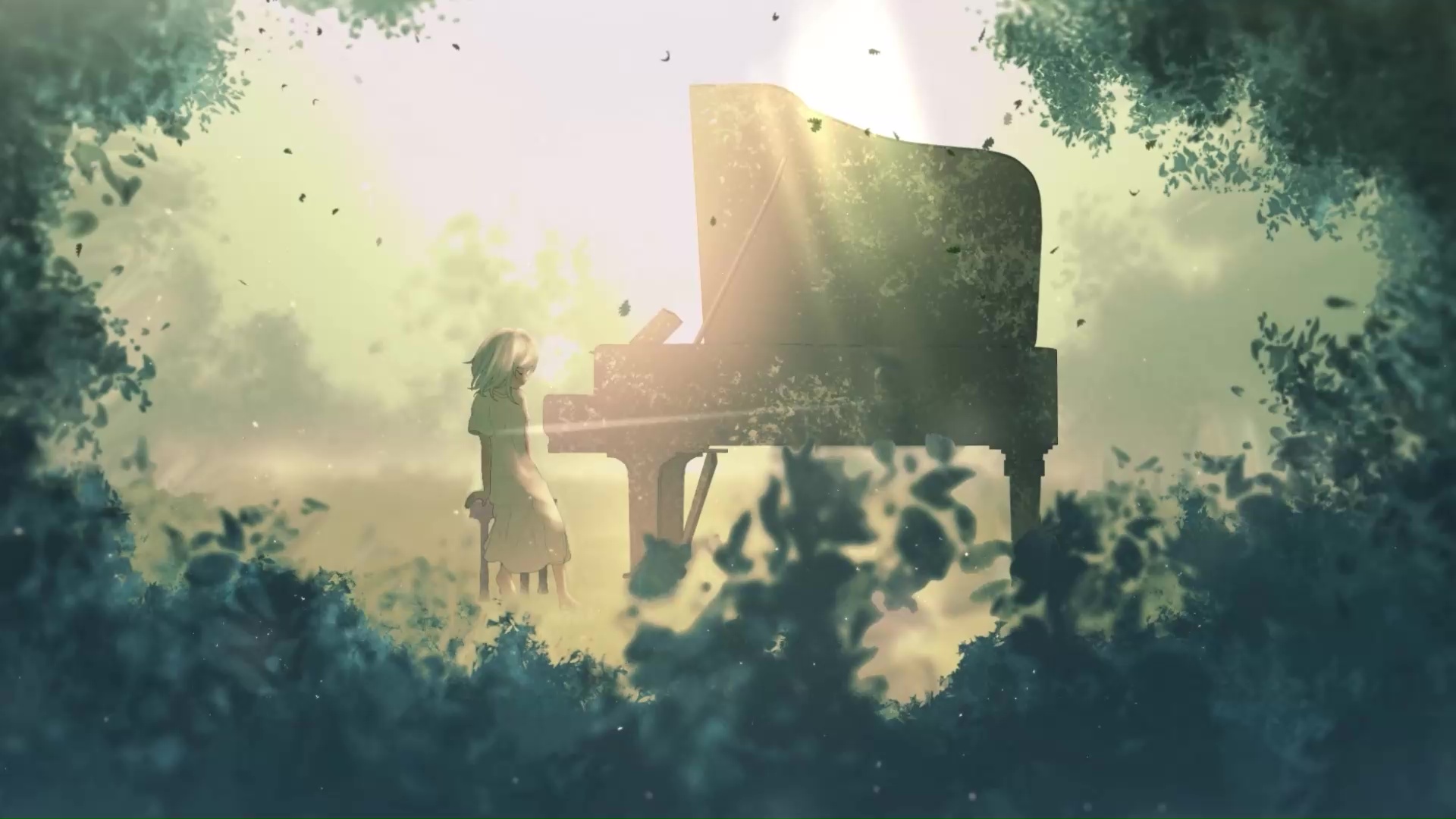 1043635 sunlight reflection silhouette blue atmosphere piano Angel  Beats Tachibana Kanade emotion light color darkness screenshot  computer wallpaper atmosphere of earth  Rare Gallery HD Wallpapers