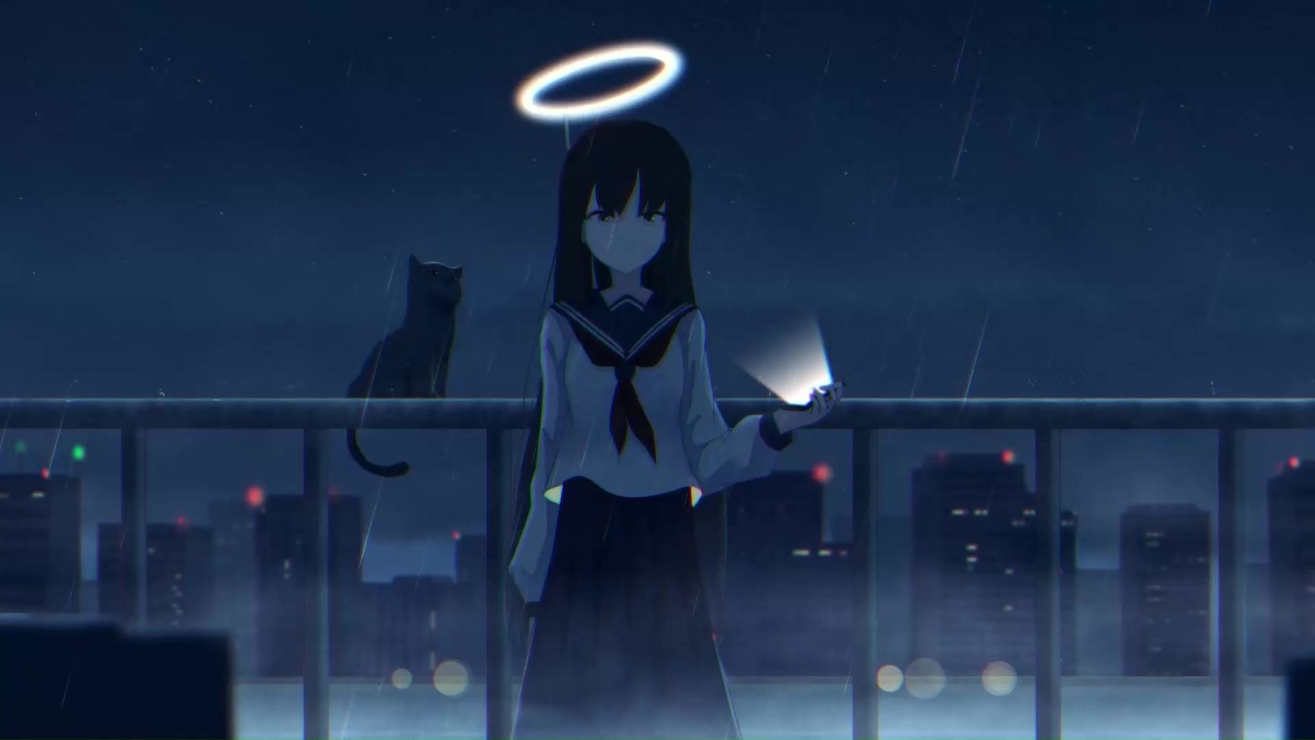 Anime Live Wallpaper with rain and particles by Nathan477 on DeviantArt