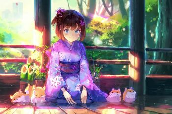 Anime-girl-in-kimono-with-hamsters-thumb