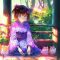 Anime Girl In Kimono With Hamsters Live Wallpaper