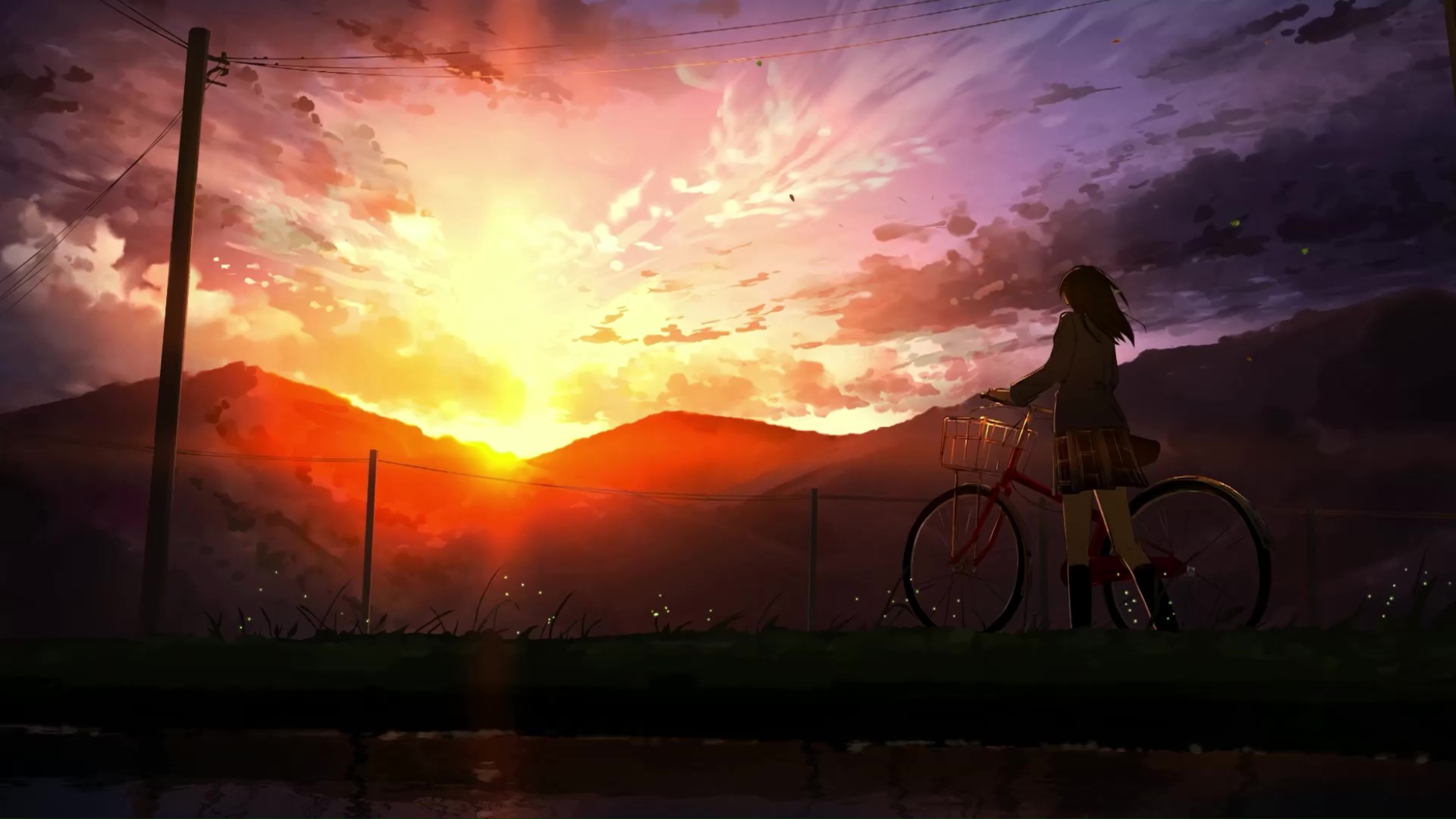 Live Wallpaper: anime, your name, arts, night, starry sky, stars, torii |  1920x1080 - Rare Gallery HD Live Wallpapers