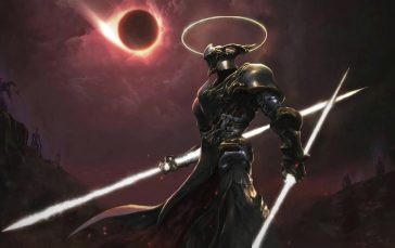 Dark-fantasy-warrior-with-solar-eclipse-thumb