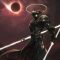 Dark Fantasy Warrior With Solar Eclipse Live Wallpaper
