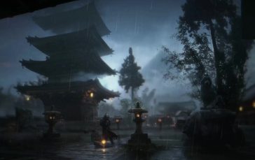 Night Temple Rain Ghost of Tsushima Thumb