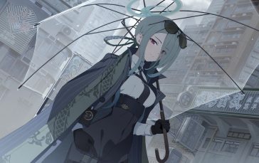 Konoe Mina Rainy Day In The City Blue Archive thumb