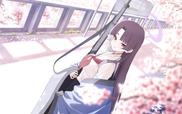 Yukari Cherry Blossoms Blue Archive thumb