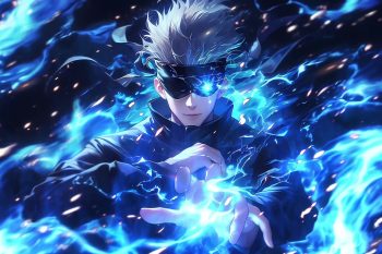Gojo Satoru Blue Flames Jujutsu Kaisen thumb