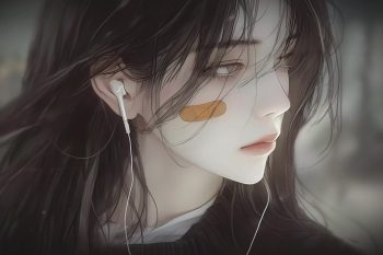 Beautiful Girl with Earphones thumb