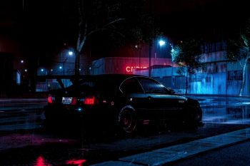 BMW M3 E46 on Rainy Night thumb
