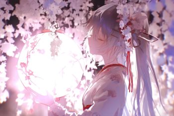 Hatsune Miku under Sakura Lantern Vocaloid thumb