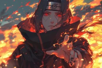 Itachi Uchiha In Flames Naruto Shippuden thumb