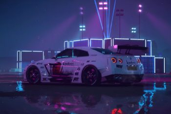 Kamikaze Nissan GT-R R35 Night Rain thumb