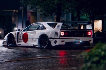 White Liberty Walk Widebody Ferrari F40 thumb
