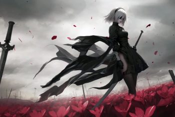 2B Red Petals NieR Automata thumb