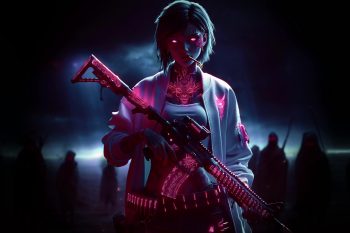 Cyberpunk Girl with Glowing Tattoo thumb