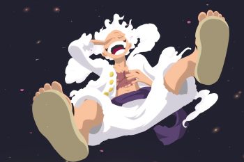 Luffy Gear 5 Laughing Minimalist One Piece thumb