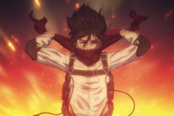 Mikasa Putting on Scarf Attack on Titan thumb