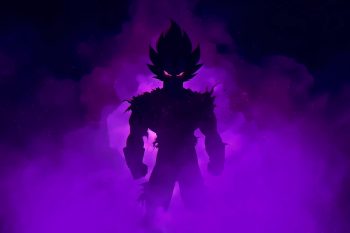 Vegeta Silhouette Purple Smoke Dragon Ball thumb