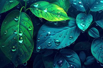 Water Droplets on Leaves after Rain thumb