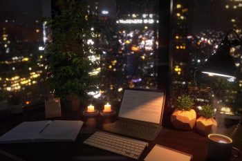 Cozy Study Room on Rainy Night thumb