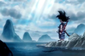 Kid Goku Looking Out To Sea thumb