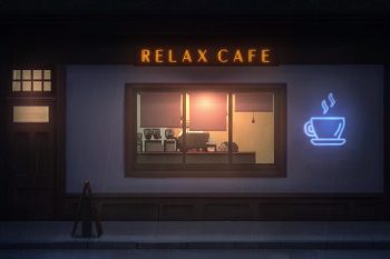 Relax Cafe on Rainy Night thumb