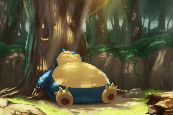 Snorlax Sleeping under Tree thumb